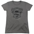 Superman Scrolling Shield Womens T-Shirt
