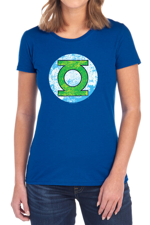 DC Comics Gl Neon Distress Logo Womens T-Shirt
