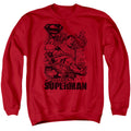 Superman Breaking Chains Line Art Crewneck Sweatshirt