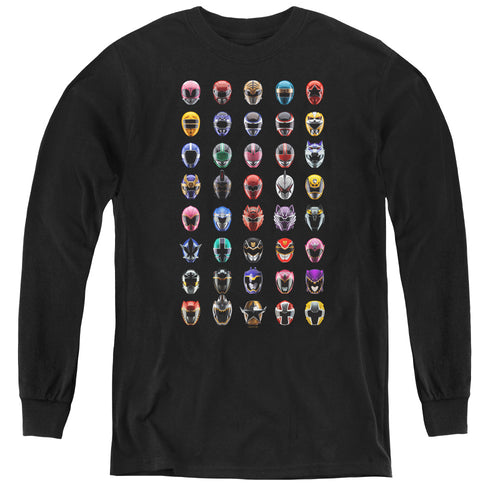 Mighty Morphin Power Rangers Visual Timeline Youth Long Sleeve T-Shirt