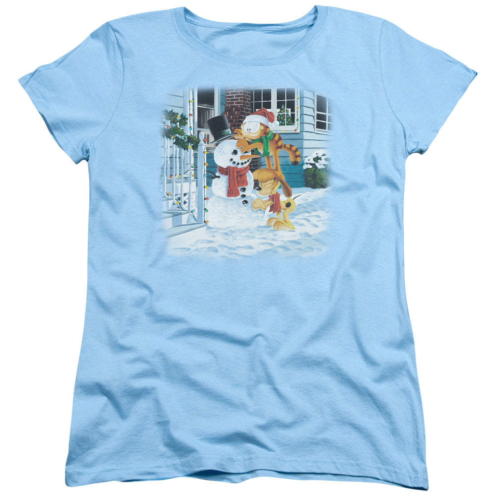 Garfield Snow Fun Womens T-Shirt