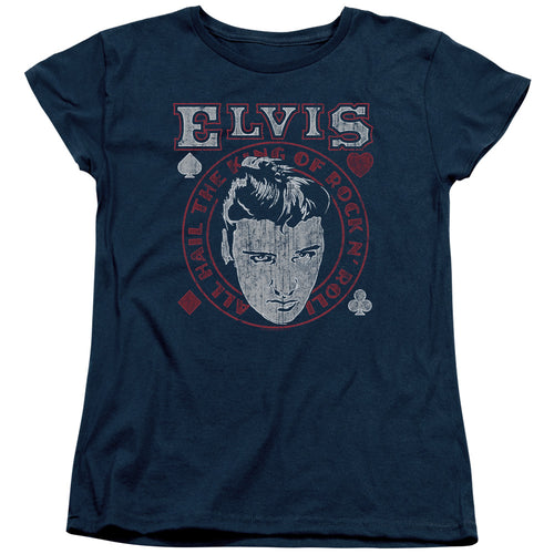 Elvis Presley Hail The King Womens T-Shirt