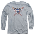 Superman Crossed Bats Long Sleeve T-Shirt