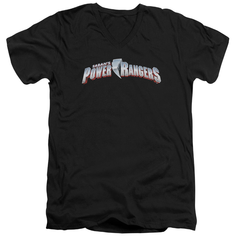 Mighty Morphin Power Rangers New Logo V-Neck T-Shirt