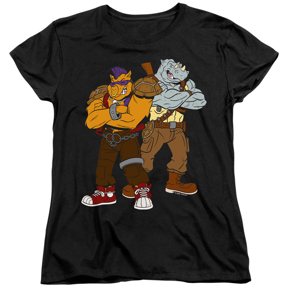 Teenage Mutant Ninja Turtles Bebop and Rocksteady Womens T-Shirt