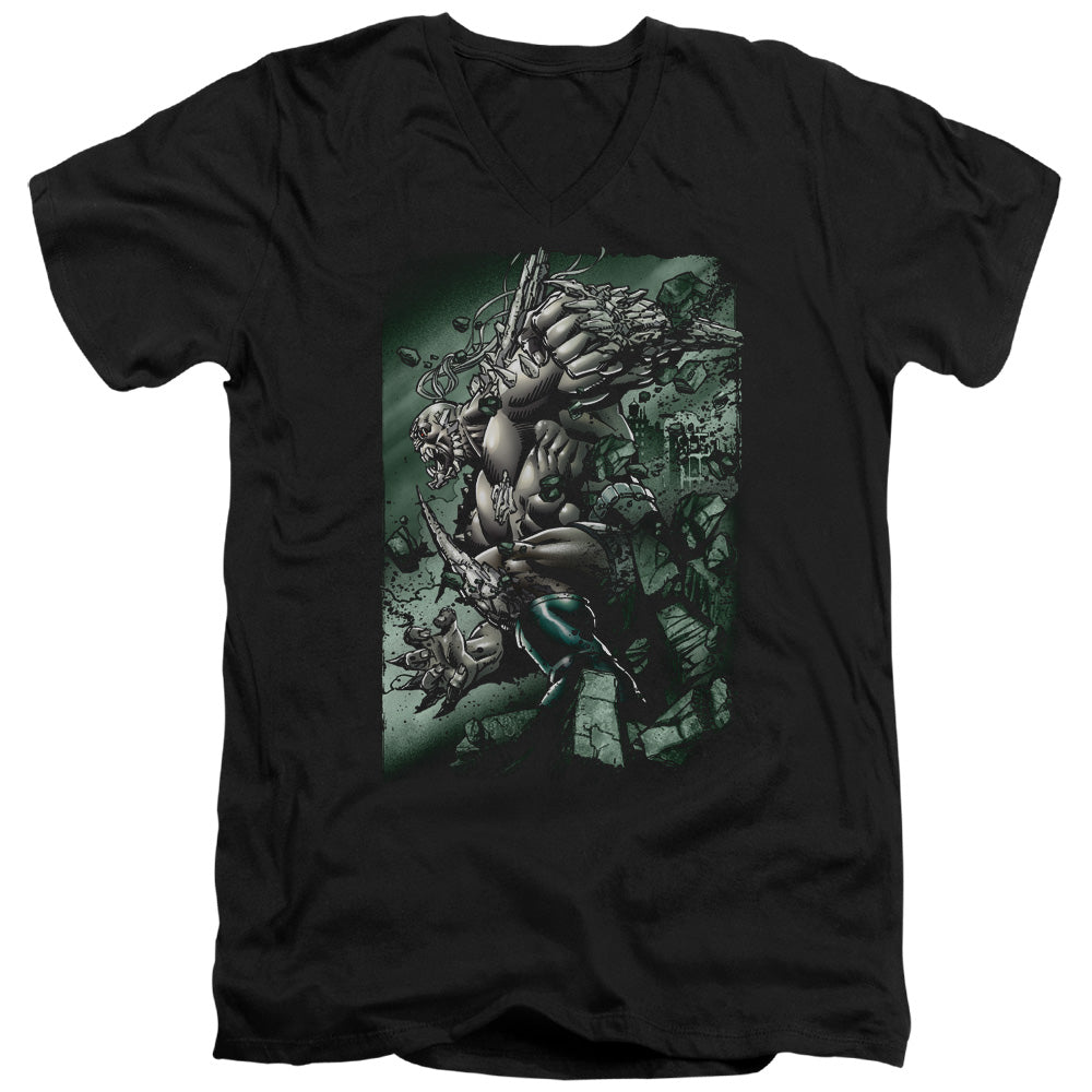 Superman Doomsday Destruction V-Neck T-Shirt