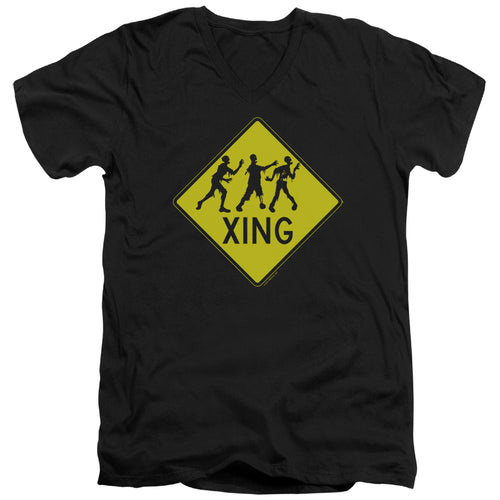 Zombie Crossing V-Neck T-Shirt