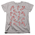Christmas Candy Cane Crew Athletic Heather Womens T-Shirt