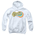Wonder Woman Rainbow Script on White Youth Hoodie