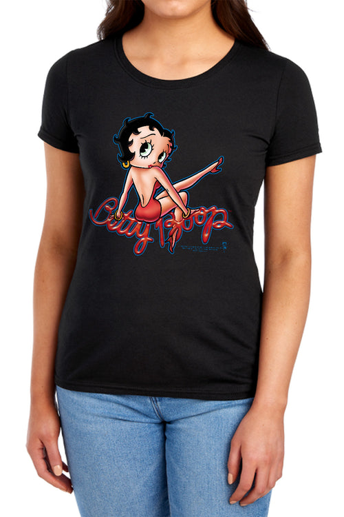 Betty Boop Bettys Back Womens T-Shirt