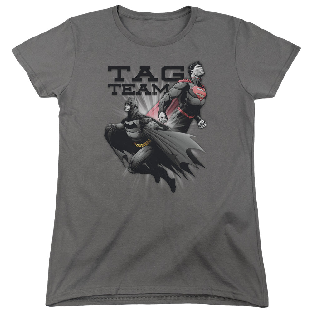 Justice League Tag Team Womens T-Shirt