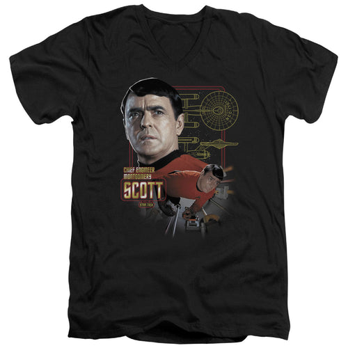 Star Trek Chief Engineer Montgomery Scott V-Neck T-Shirt