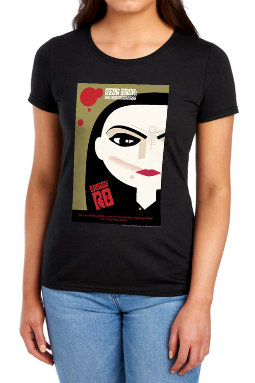 Star Trek Ensign Ro Black Womens T-Shirt