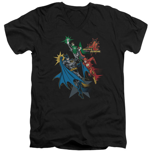 Justice League Action Stars V-Neck T-Shirt
