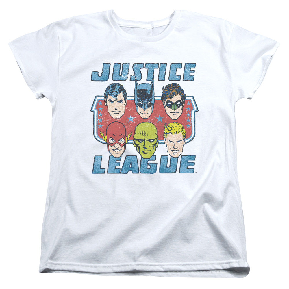 DC Comics Faces Of Justice Womens T-Shirt