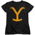 Yellowstone Distressed Large Brand Womens T-Shirt