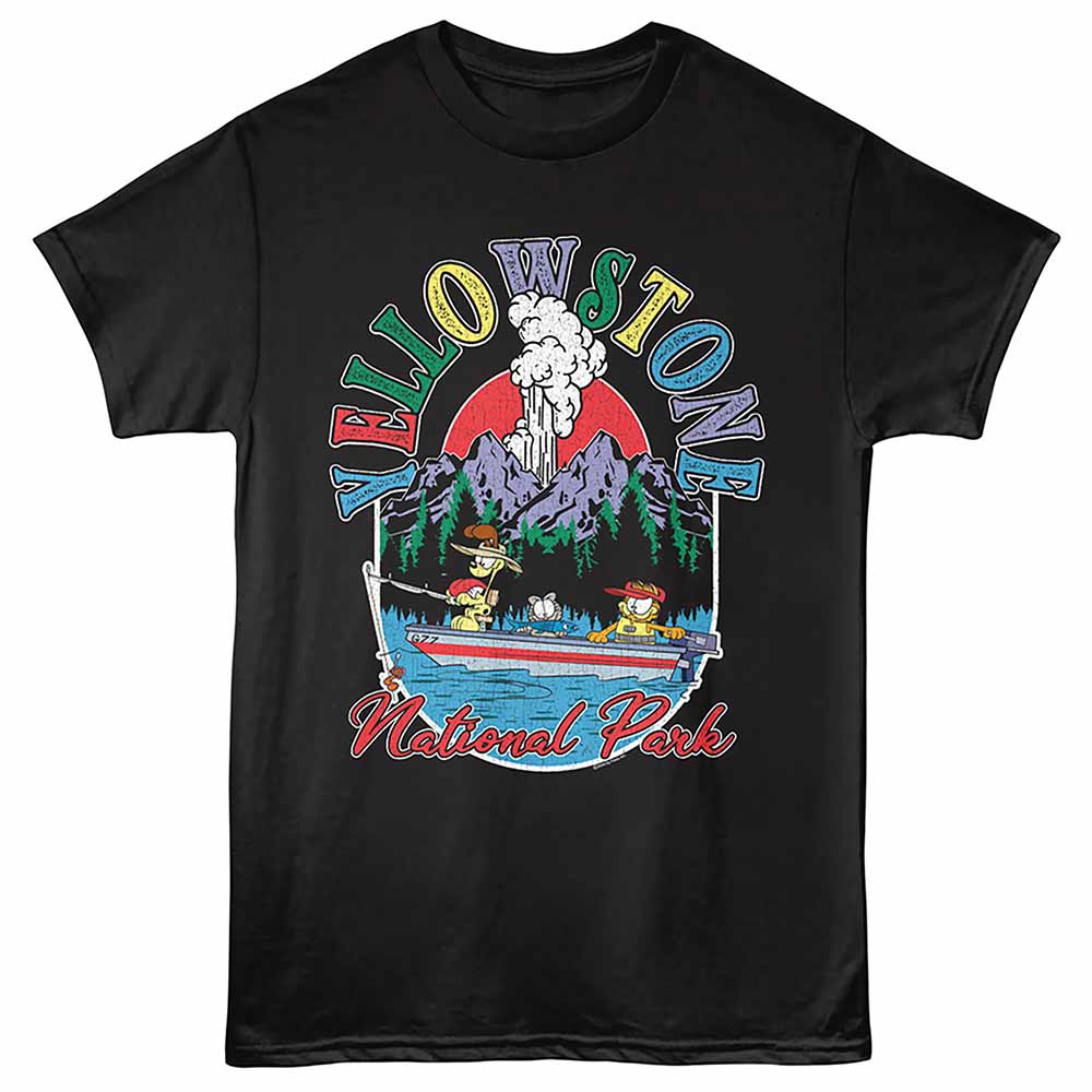 Yellowstone Fishing Garfield t-shirt in black