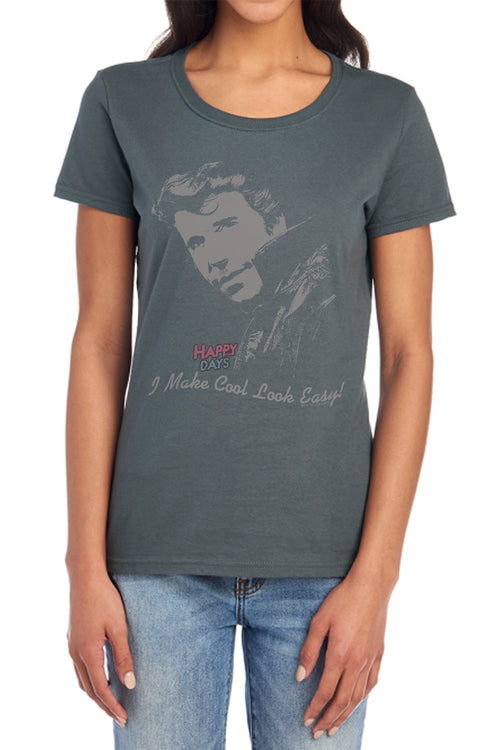 Happy Days Cool Fonz Womens T-Shirt