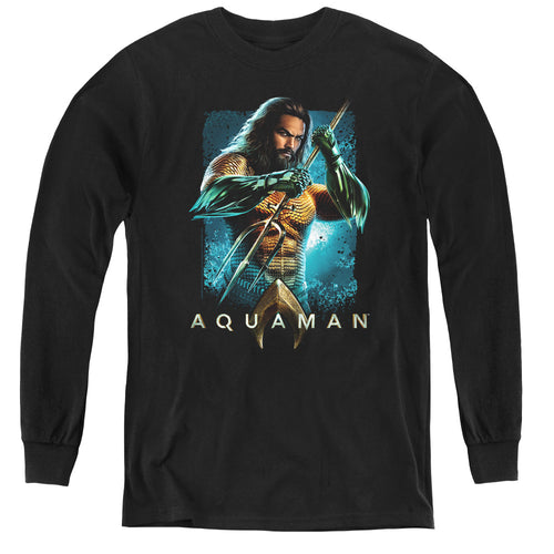 Aquaman Trident Youth Long Sleeve T-Shirt