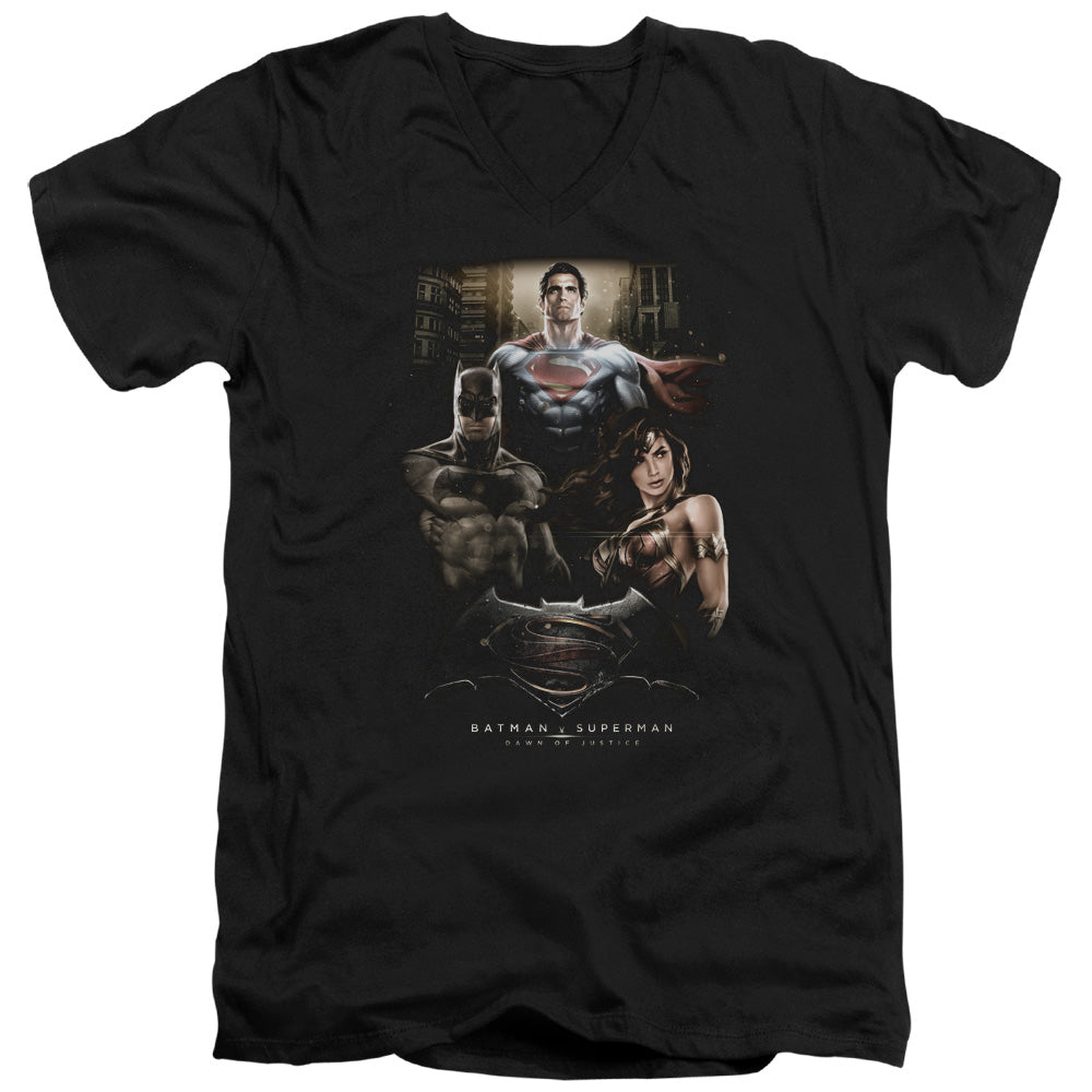 Batman v Superman Thre Three V-Neck T-Shirt