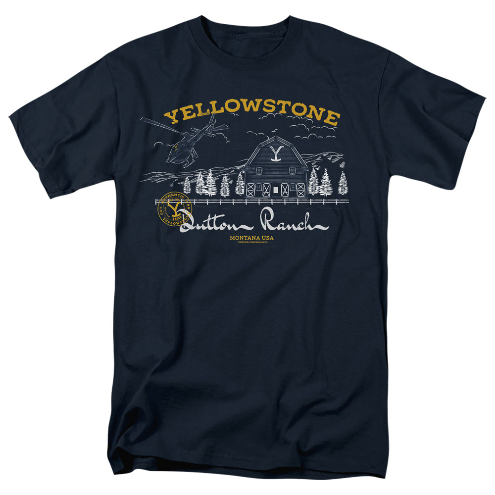 Yellowstone Dutton Ranch Helicopter T-Shirt