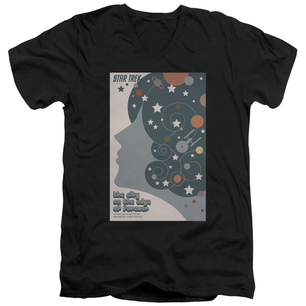 Star Trek Juan Ortiz The City on the Edge of Forever Black V-Neck T-Shirt
