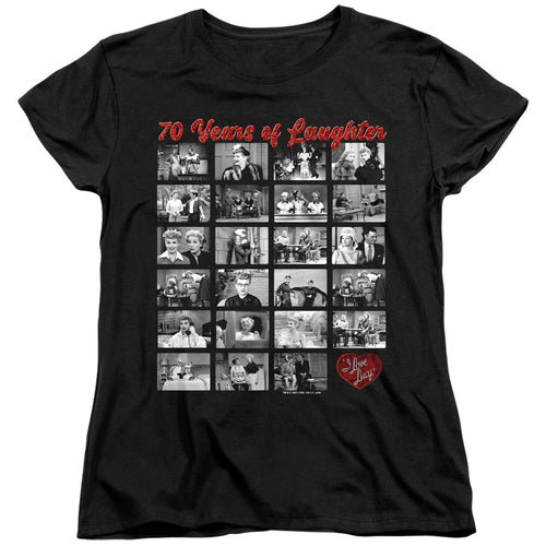 I Love Lucy Film Strip Womens T-Shirt