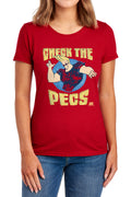 Johnny Bravo Check The Pects Womens T-Shirt