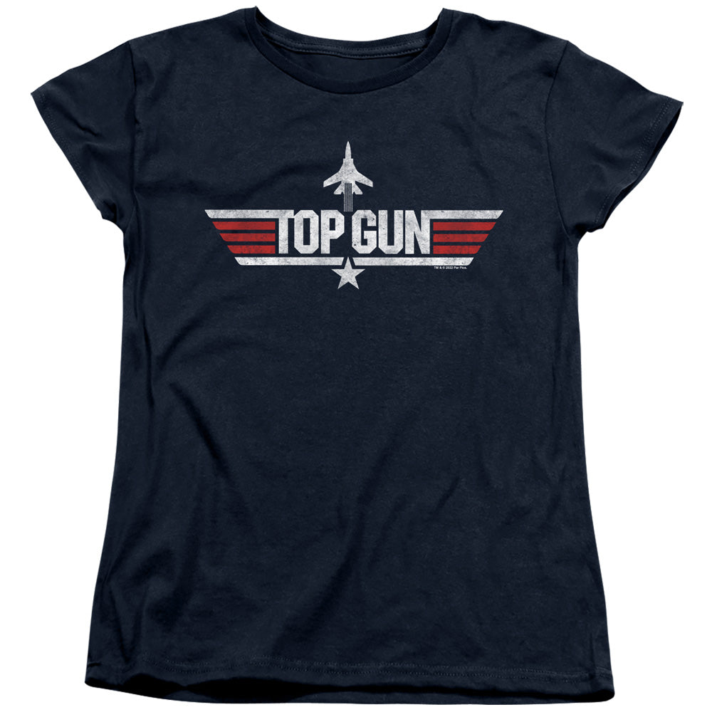 Top Gun Logo Navy Womens T-Shirt