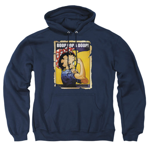 Betty Boop Power Navy Pullover Hoodie