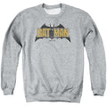 The Batman Vintage Bat Logo on Gray Crewneck Sweatshirt