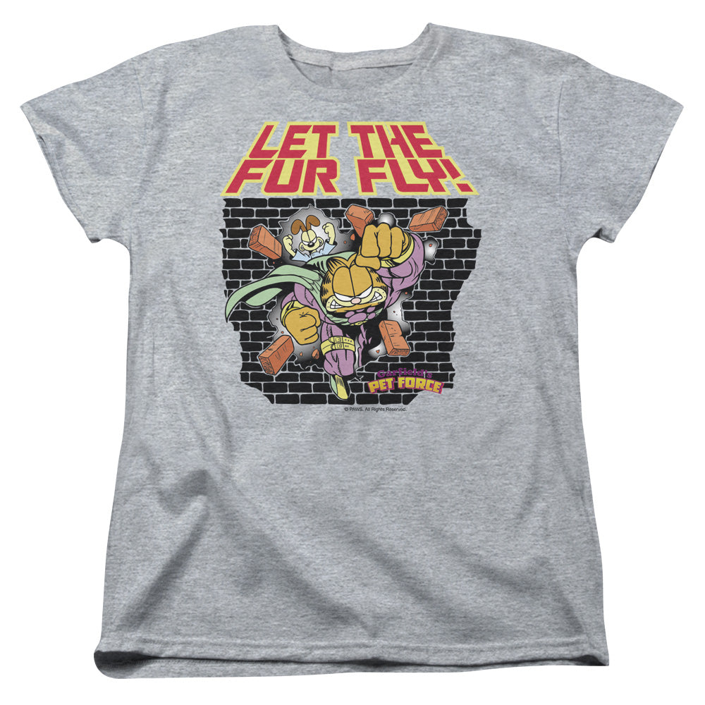 Garfield Let The Fur Fly Womens T-Shirt