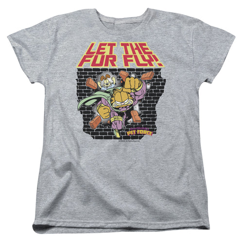 Garfield Let The Fur Fly Womens T-Shirt