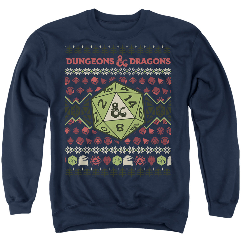 Dungeons & Dragons 20-sided Dice Ugly Christmas Crewneck Sweatshirt