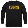 The Batman Text on Black Long Sleeve T-Shirt