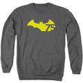 Batman 75th Anniversary Logo on Charcoal Crewneck Sweatshirt