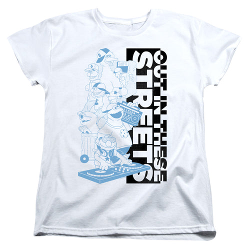 Sesame Street Out in These Streets Womens T-Shirt