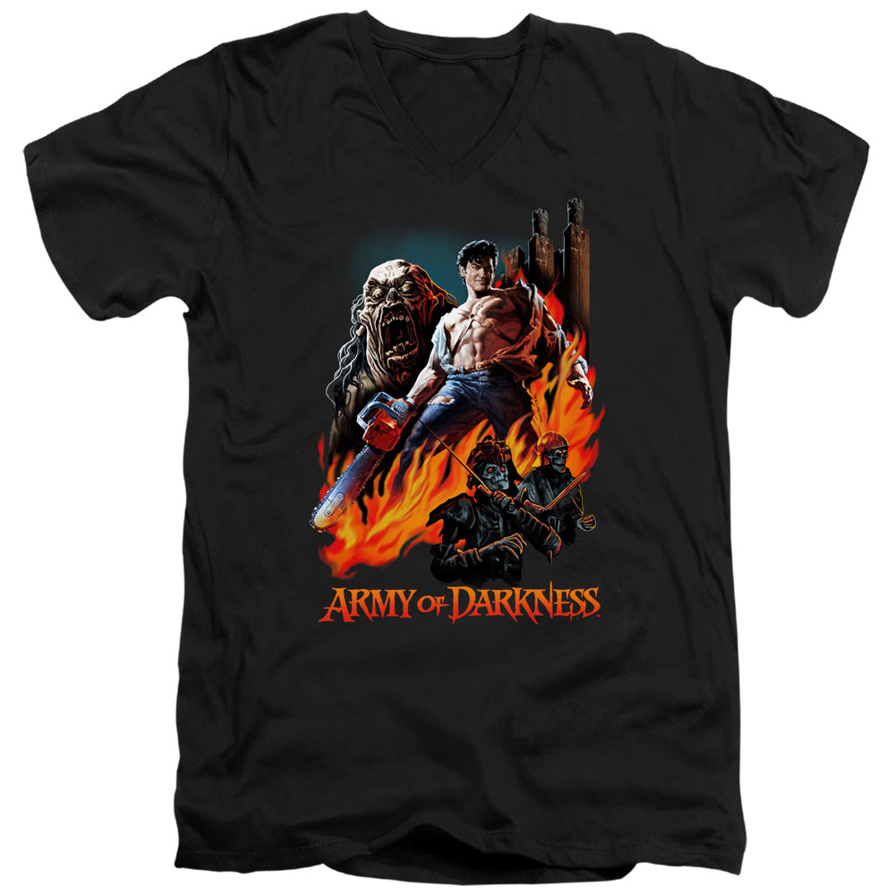 Army of Darkness Painted Evil V-Neck T-Shirt
