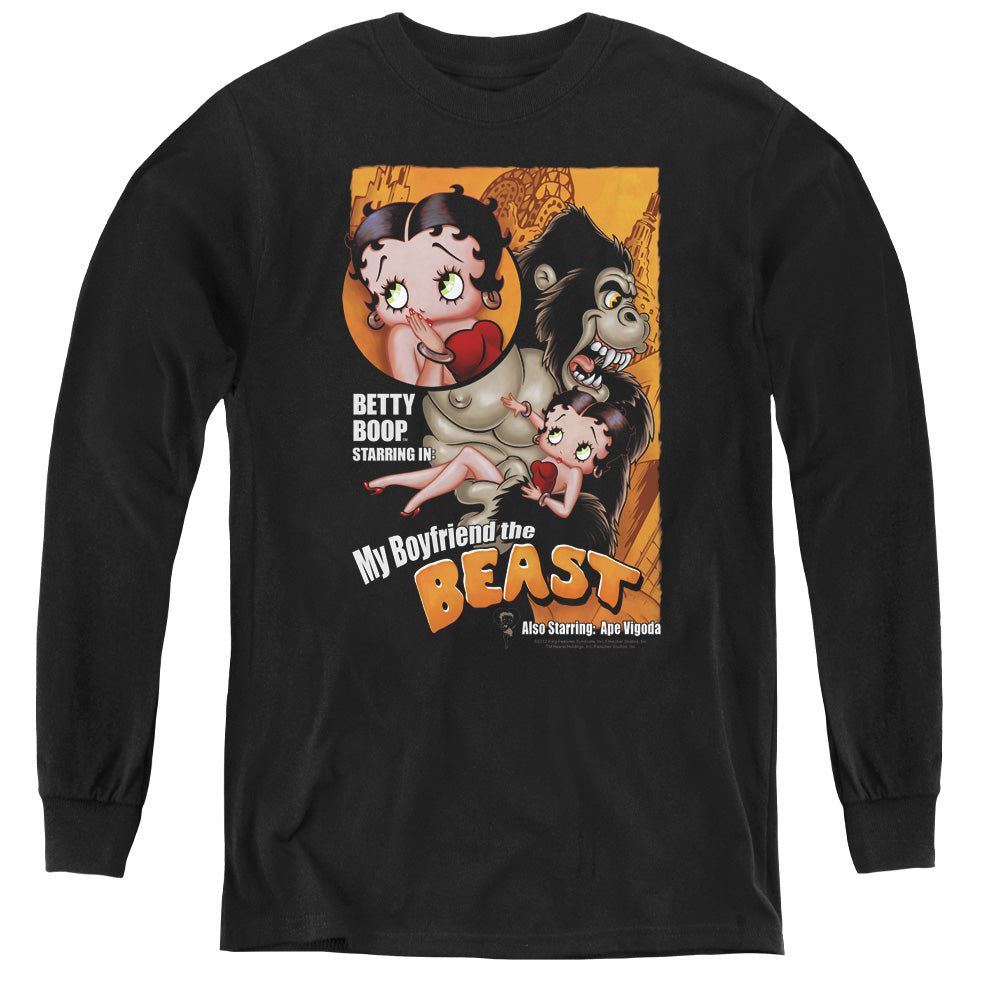 Betty Boop Boyfriend the Beast Youth Long Sleeve T-Shirt