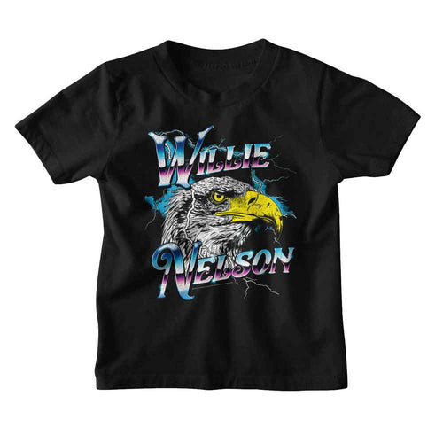 Willie Nelson Eagle Chrome Vintage Youth/Toddler T-Shirt