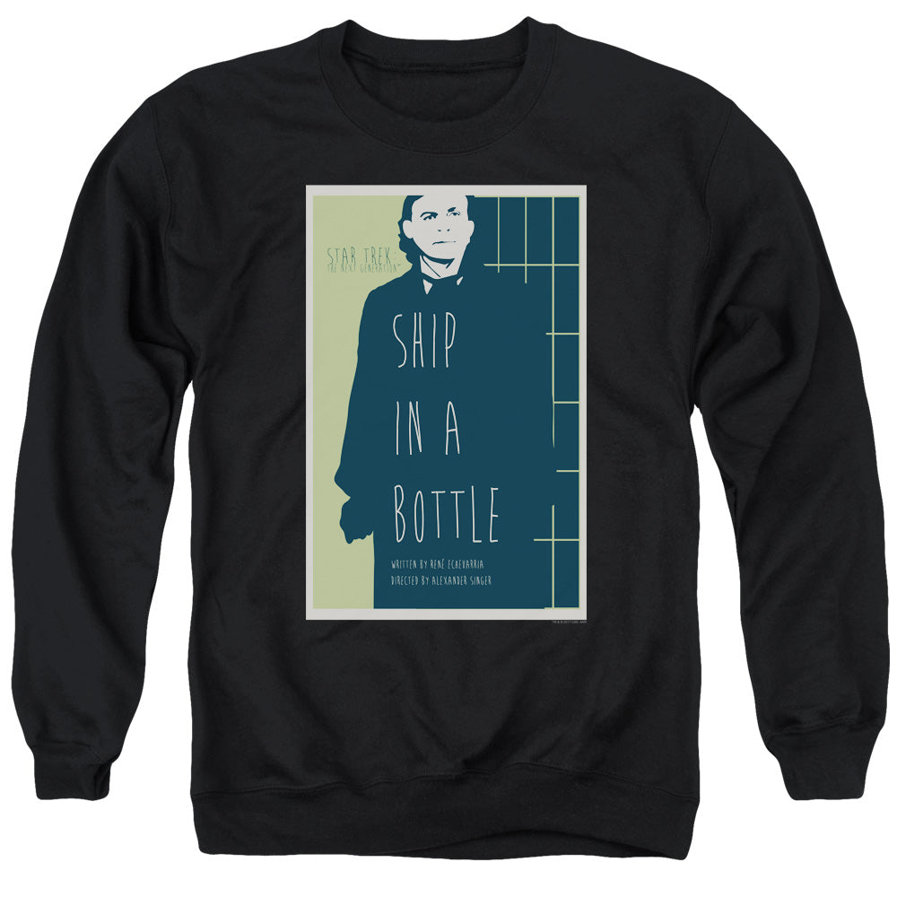 Star Trek Ship in a Bottle Black Crewneck Sweatshirt
