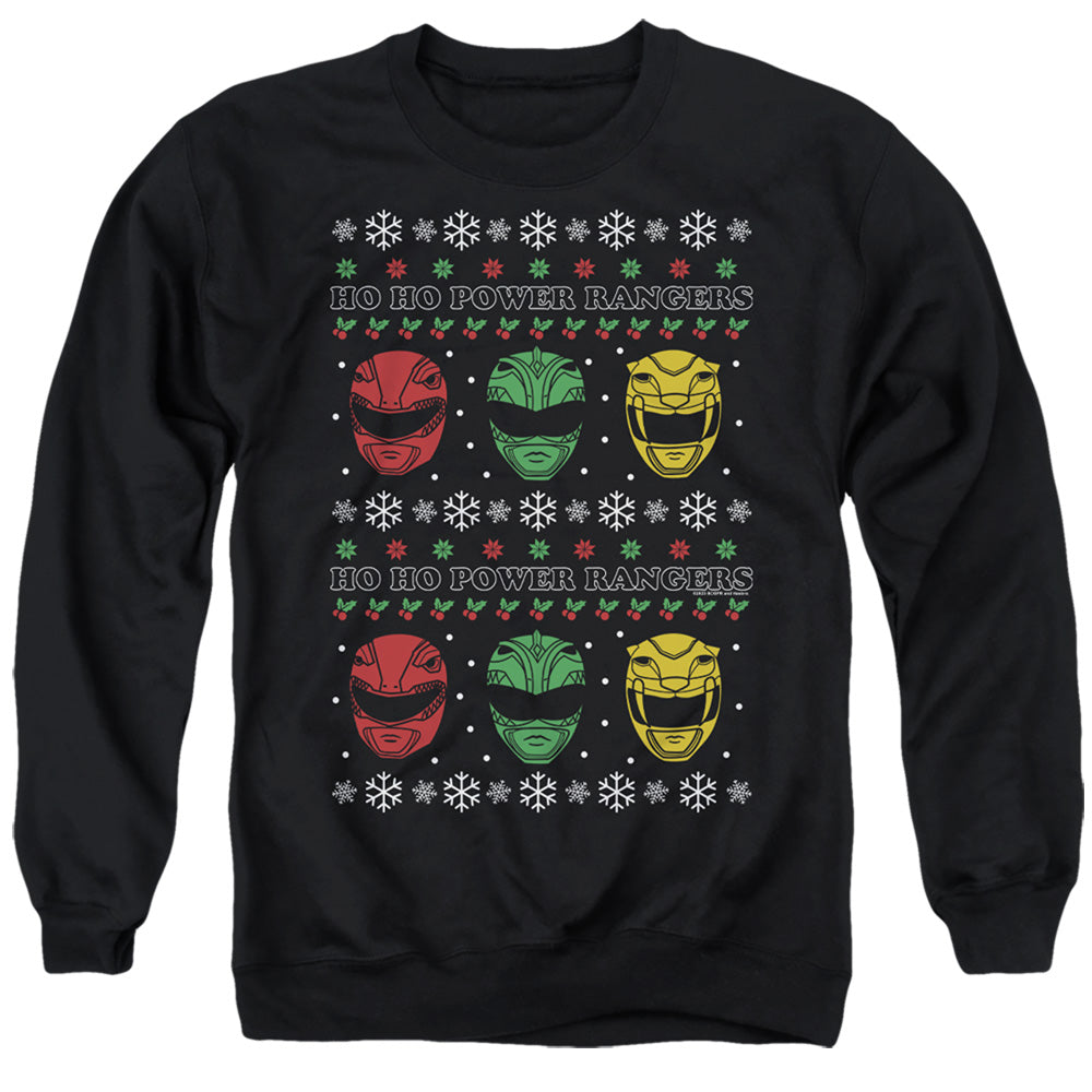 Mighty Morphin Power Rangers Ho Ho Power Rangers Ugly Christmas Crewneck Sweatshirt