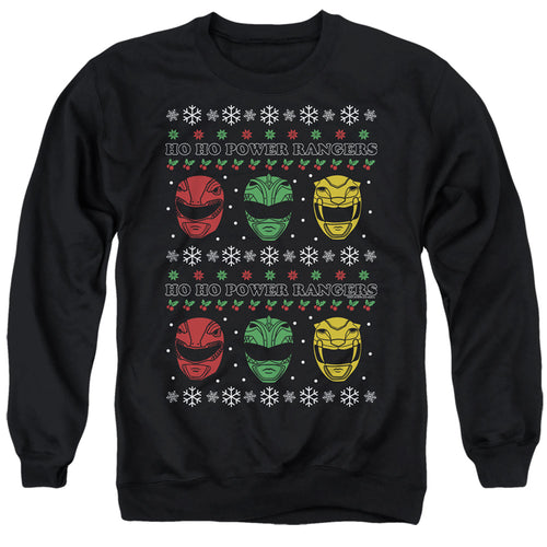 Mighty Morphin Power Rangers Ho Ho Power Rangers Ugly Christmas Crewneck Sweatshirt