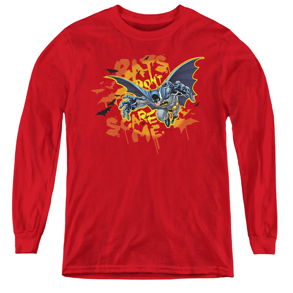 Batman Bats Dont Scare Me Youth Long Sleeve T-Shirt