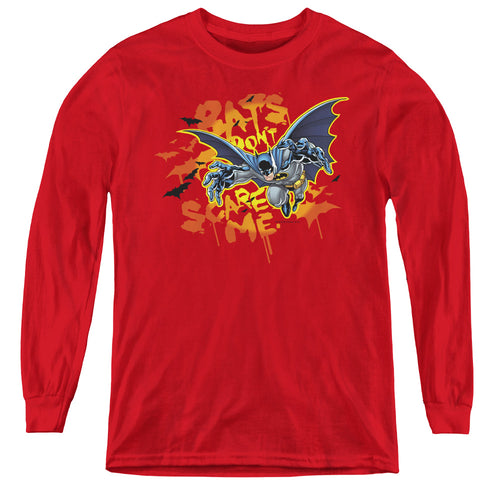 Batman Bats Dont Scare Me Youth Long Sleeve T-Shirt