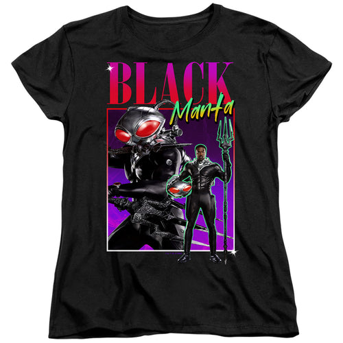 Aquaman 90'S Style Black Manta Womens T-Shirt