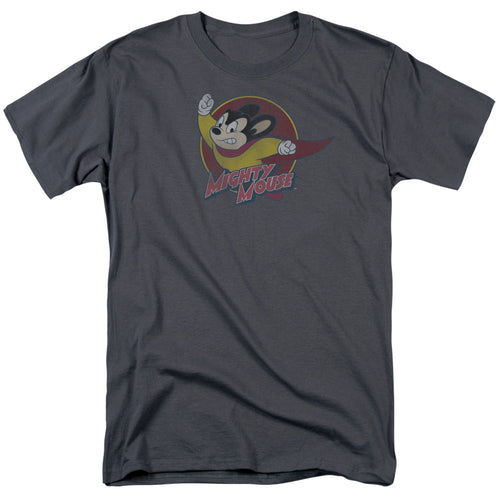 Mighty Mouse Mighty Circle Charcoal T-Shirt