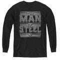 Superman Steel Text Youth Long Sleeve T-Shirt