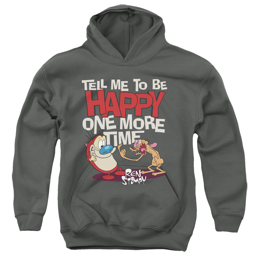 Ren and Stimpy Tell Me to Be Happy Youth Hoodie