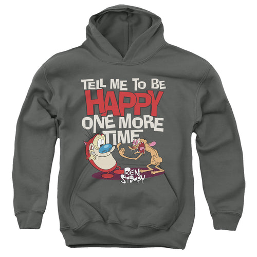 Ren and Stimpy Tell Me to Be Happy Youth Hoodie
